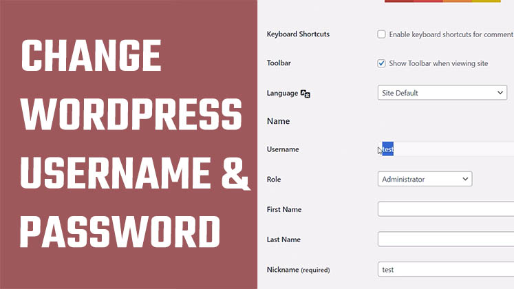 Change WordPress Username and Password
