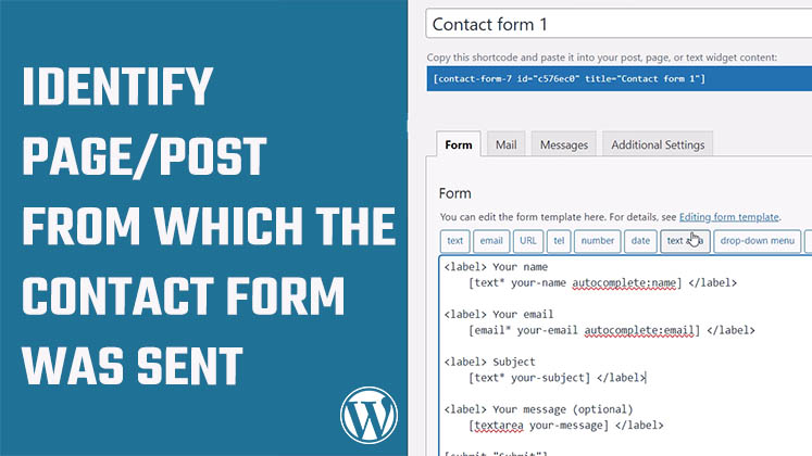 Identify Page post from which the contact form was sent