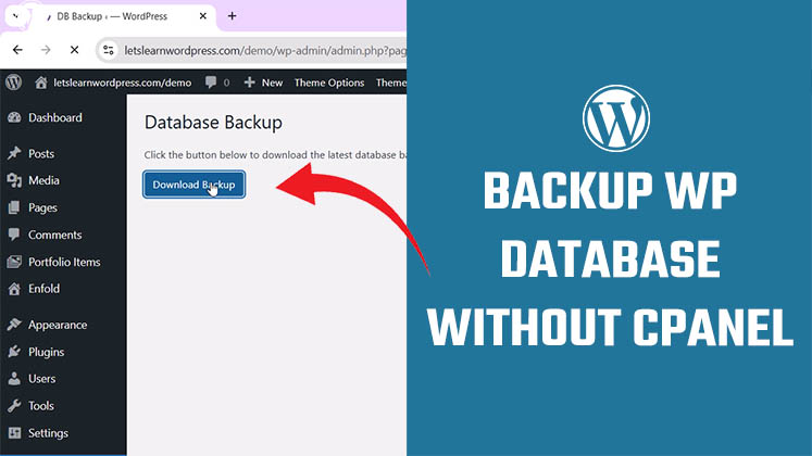 Backup WordPress database without cPanel
