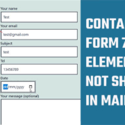 Contact Form Elements not showing in mail