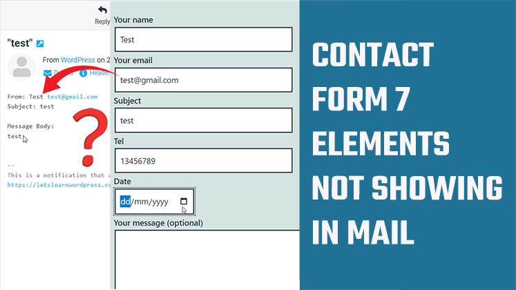 Contact Form Elements not showing in mail