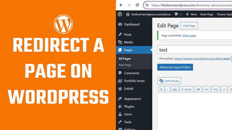 Redirect WP pages